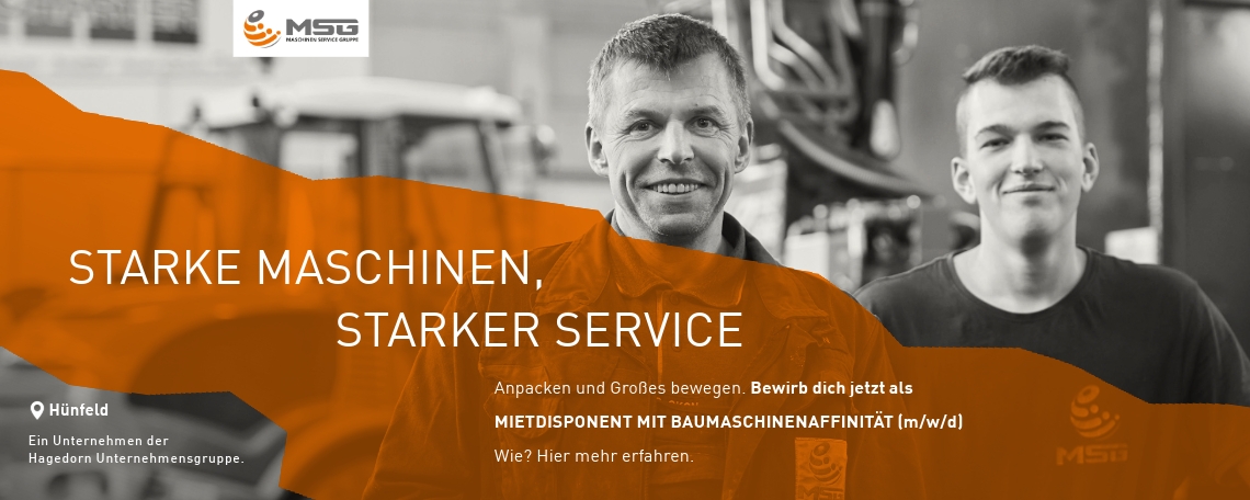 Mietdisponent mit Baumaschinenaffinität 