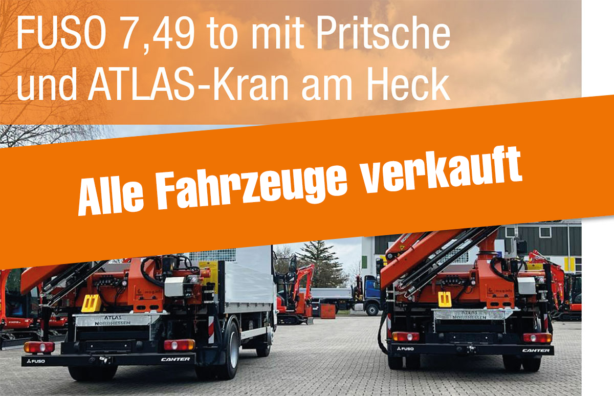 FUSO mit Pritsche und Atlas Kran - ausverkauft