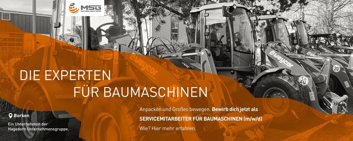 Servicemitarbeiter für Baumaschinen - MSG