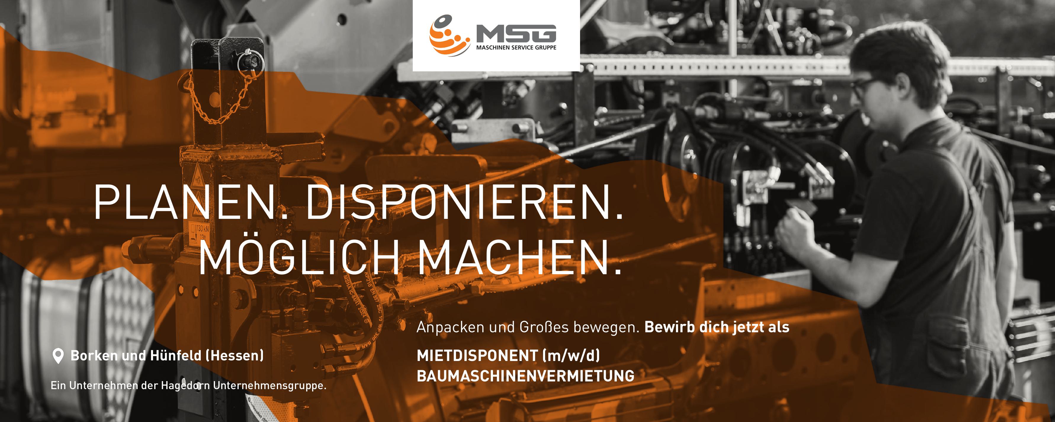 Mietdisponent (m/w/d) – Baumaschinenvermietung - BauCharter Borken / Hünfeld
